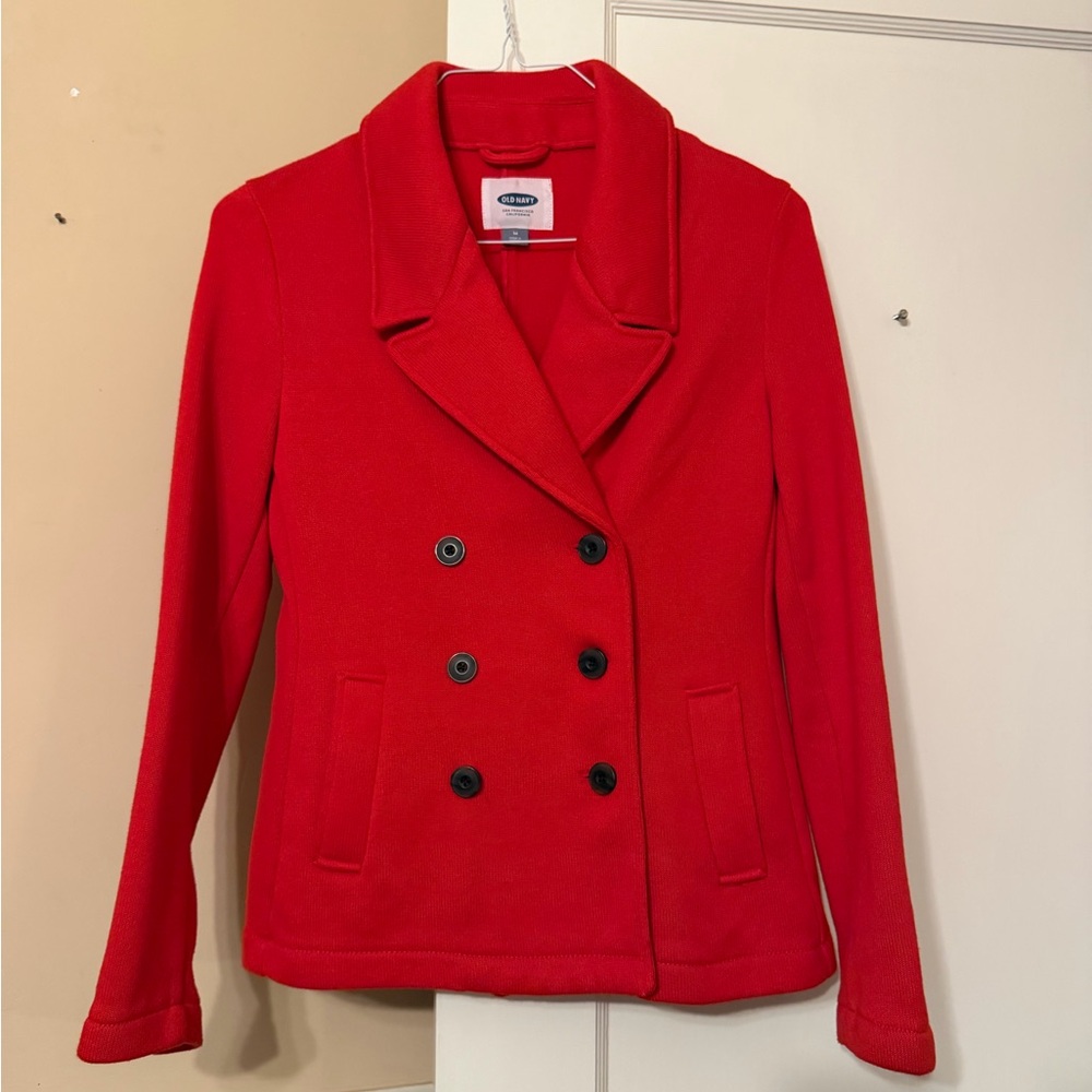 Old Navy Vibrant Red Pea Coat